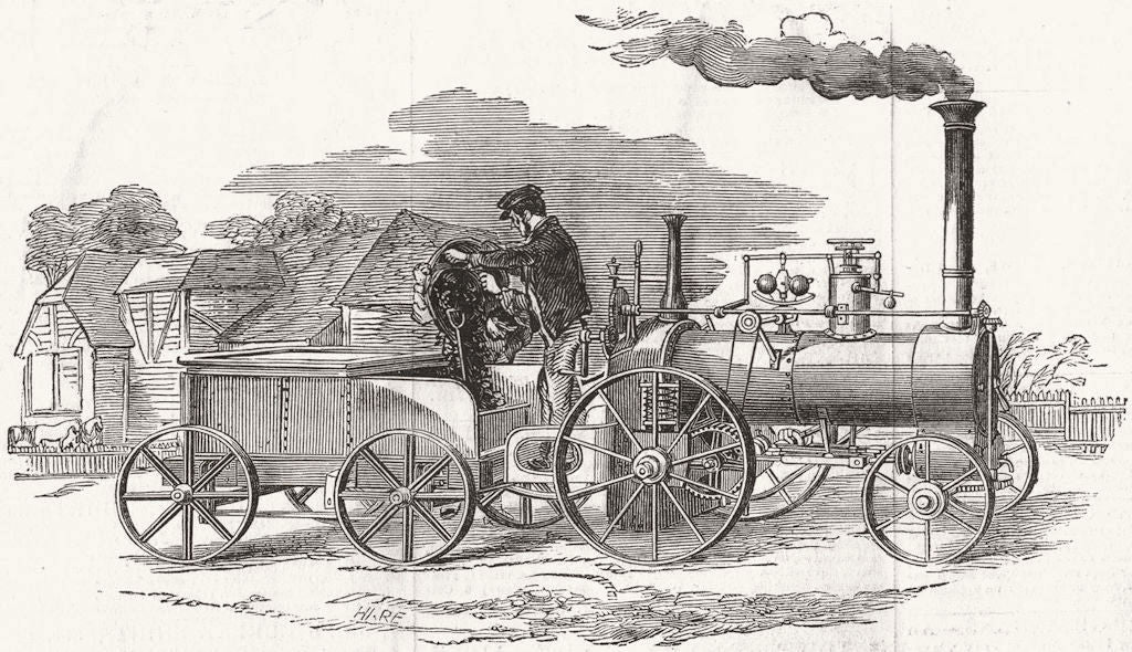 RAILWAYS. Ransome & May's locomotive steam-engine 1849 old antique print